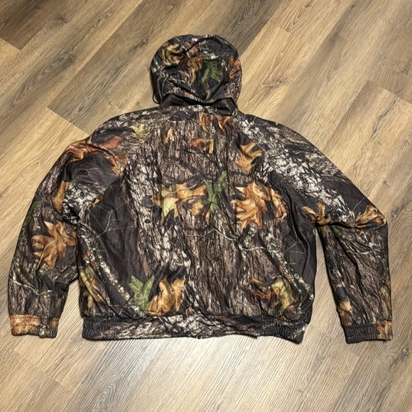 Vtg Woolrich Woolen Mills Camo break up Bomber Hooded Jacket men’s XL hunting - Picture 11 of 13